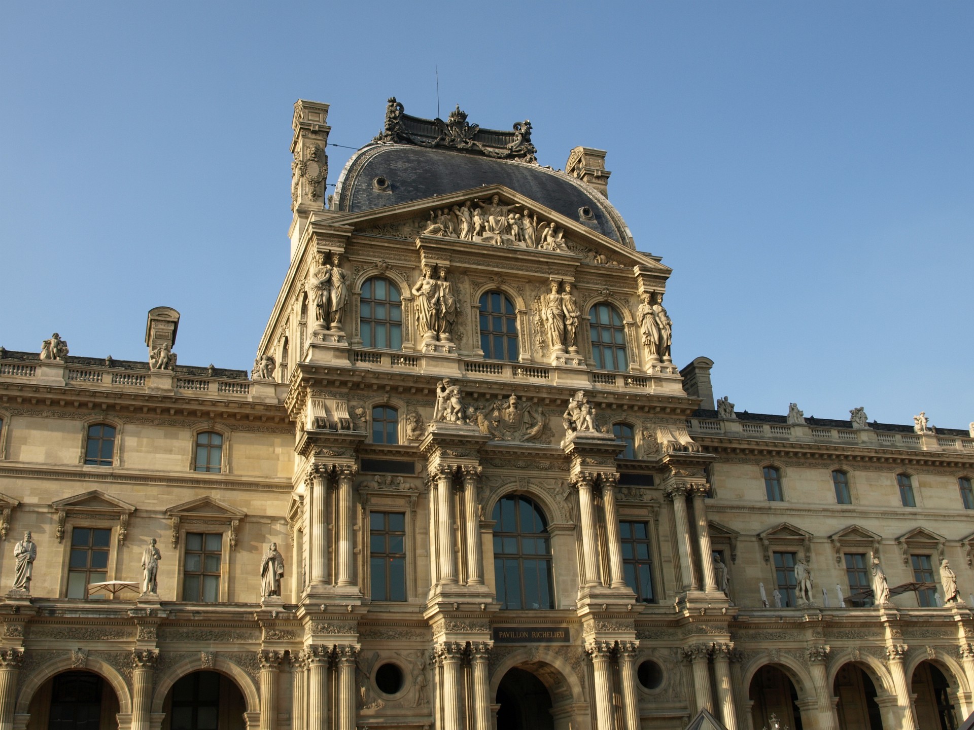 Ornate Tower on the Richelieu Side of the Louvre